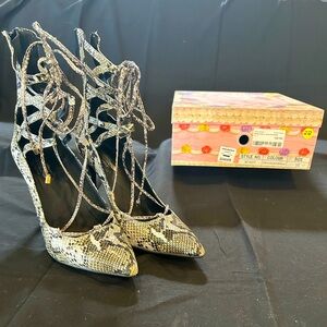 Jeffery Campbell X Free People Women’s Hierro - Grey Ivory Snake WS10